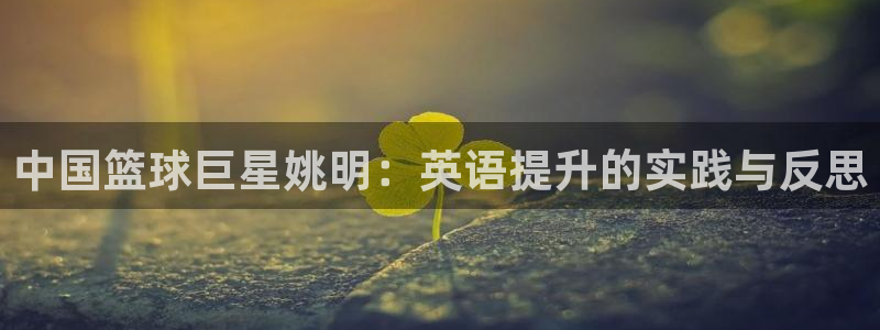 中国篮球巨星姚明：英语提升的实践与反思